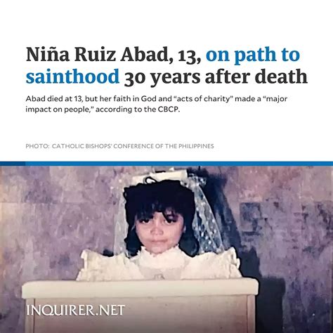 niña ruiz abad|Ilocos Norte girl Niña Ruiz Abad on path to sainthood 30 years .